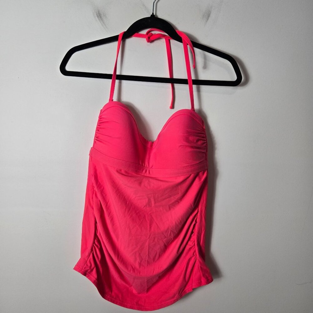 Athleta Tall Molded Bandeau Swim Tankini Top in Cosmic Rouge